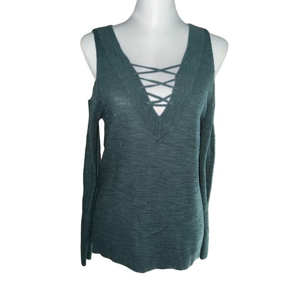 Express Green Sweater Size XS - Picture 1 of 4